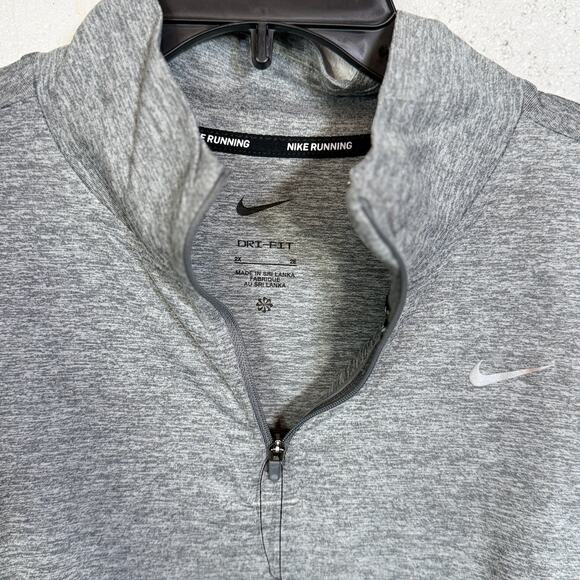 Nike Active Dri-fit Swift-Element Uv 1/4-Zip Running Top - Smoke Grey 2X $70 - Picture 3 of 8